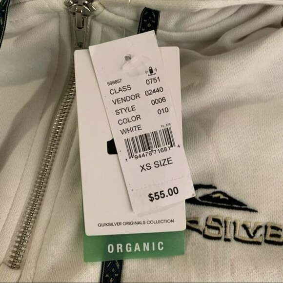 Quicksilver womens cropped quarter zip pull over hoodie - XS - Picture 5 of 10